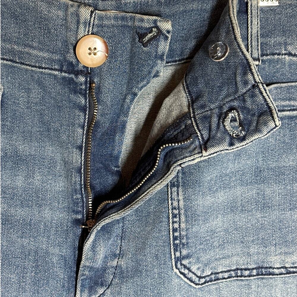 Maeve Anthropologie Colette Cropped Wide Leg Jeans Denim Medium 34T 34 Tall NWT - Picture 5 of 13